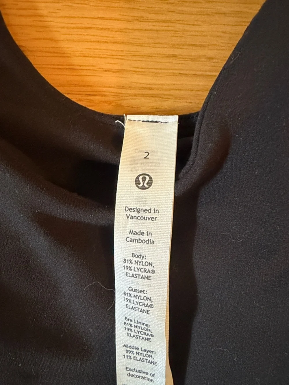 lululemon athletica Black Tank-Style Active One-Piece